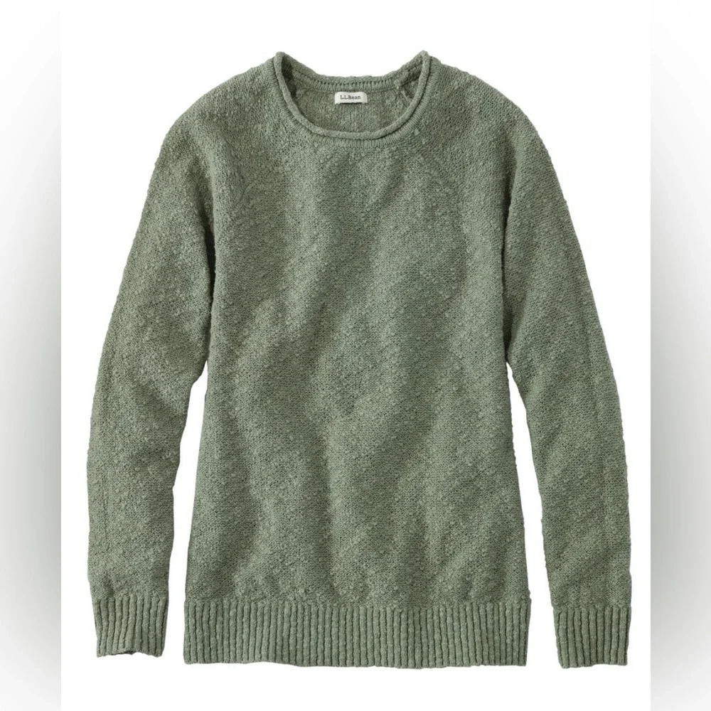 L. L. Bean Women's Midweight Cotton Slub Rollneck Pullover - Picture 3 of 6